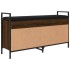 Banco zapatero madera ingeniería marrón roble 105,5x32x57,5