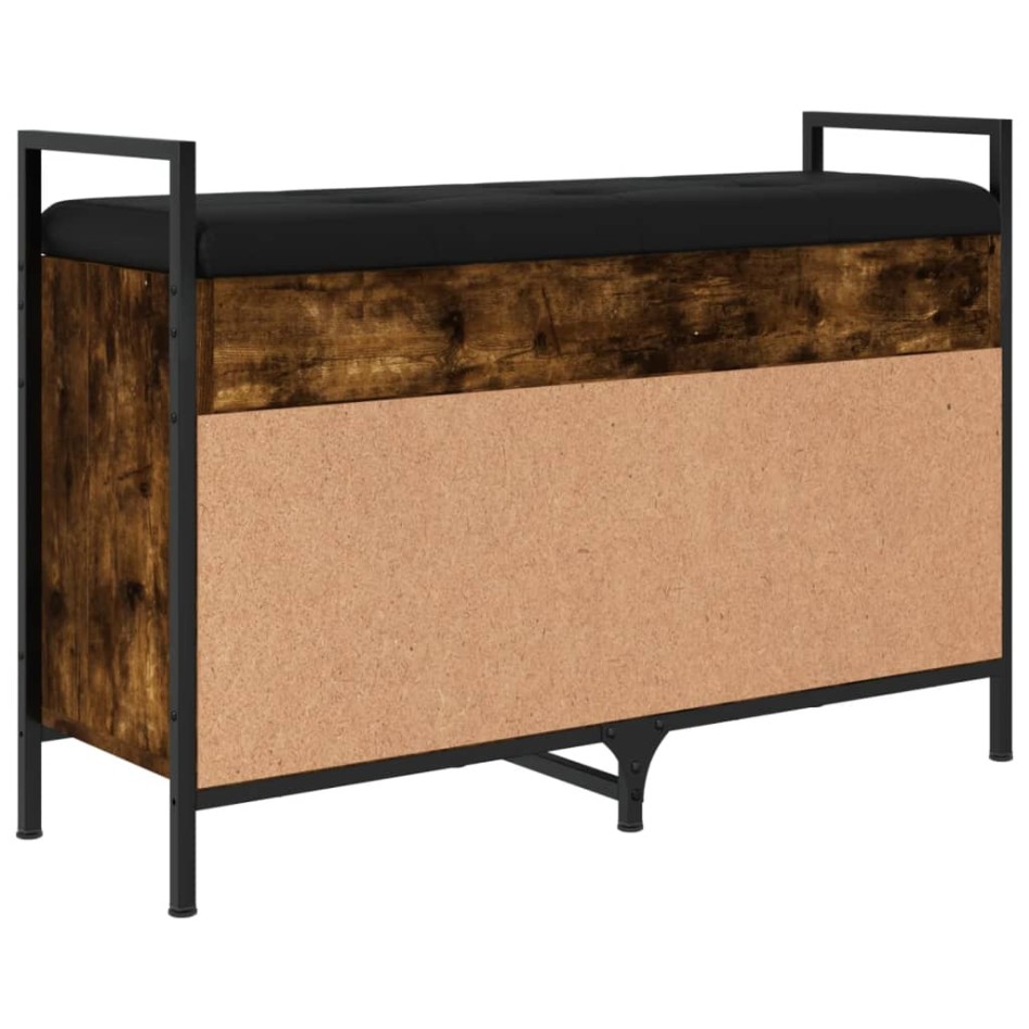 Banco zapatero madera ingeniería roble ahumado 85,5x32x57,5