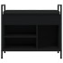 Banco zapatero madera de ingeniería negro 65,5x32x57,5
