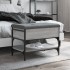 Banco zapatero madera de ingeniería gris Sonoma 62x42x45