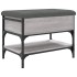 Banco zapatero madera de ingeniería gris Sonoma 62x42x45
