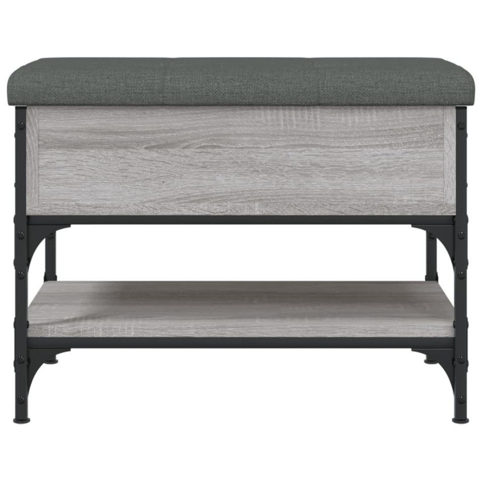 Banco zapatero madera de ingeniería gris Sonoma 62x42x45