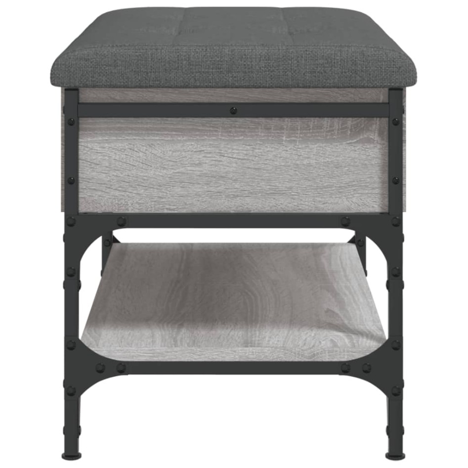 Banco zapatero madera de ingeniería gris Sonoma 62x42x45