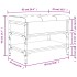 Banco zapatero madera de ingeniería gris Sonoma 62x42x45