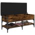 Banco zapatero madera de ingeniería roble ahumado 102x42x45