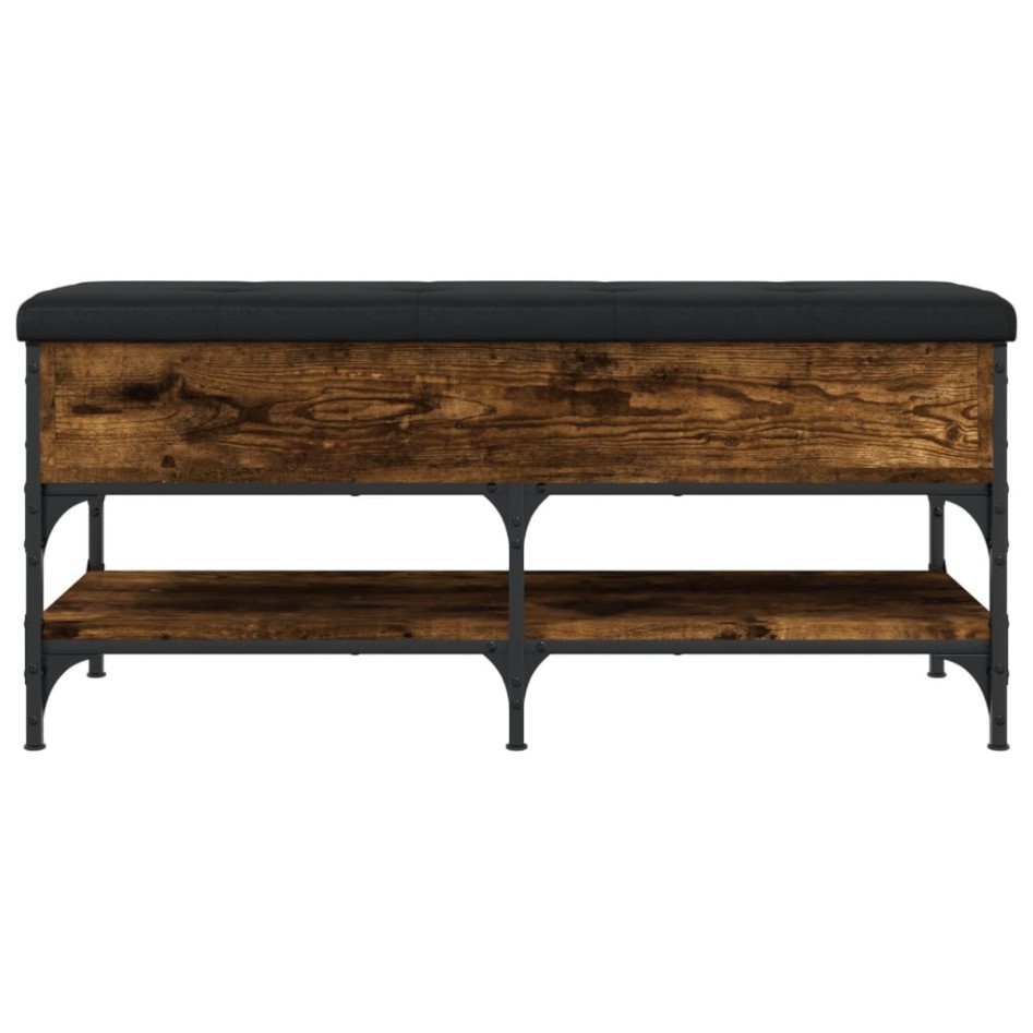 Banco zapatero madera de ingeniería roble ahumado 102x42x45