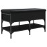 Banco zapatero madera de ingeniería negro 82x42x45