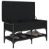 Banco zapatero madera de ingeniería negro 82x42x45