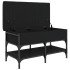 Banco zapatero madera de ingeniería negro 82x42x45