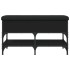 Banco zapatero madera de ingeniería negro 82x42x45