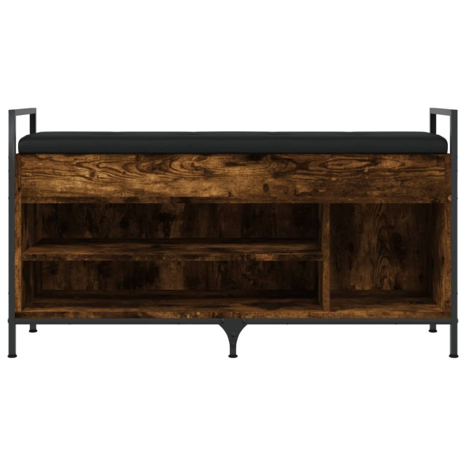 Banco zapatero madera ingeniería roble ahumado 105,5x32x57,5