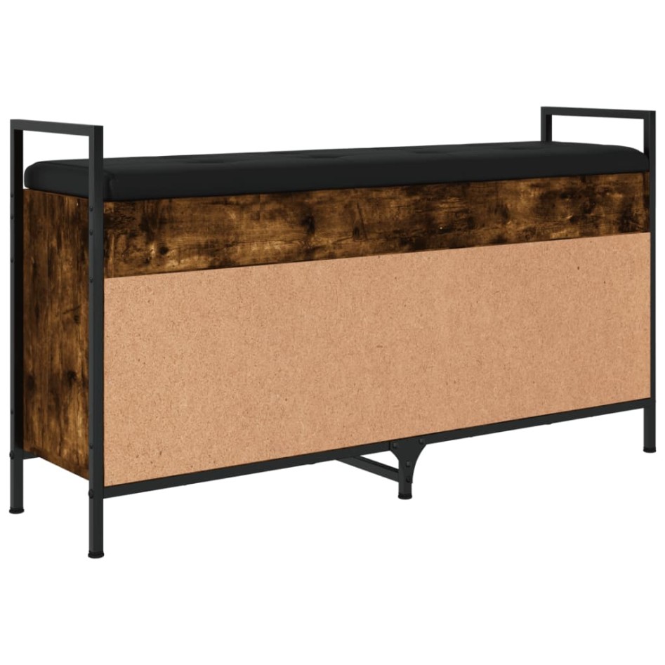 Banco zapatero madera ingeniería roble ahumado 105,5x32x57,5