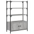 Librería 3 estantes madera ingeniería gris Sonoma