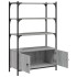 Librería 3 estantes madera ingeniería gris Sonoma
