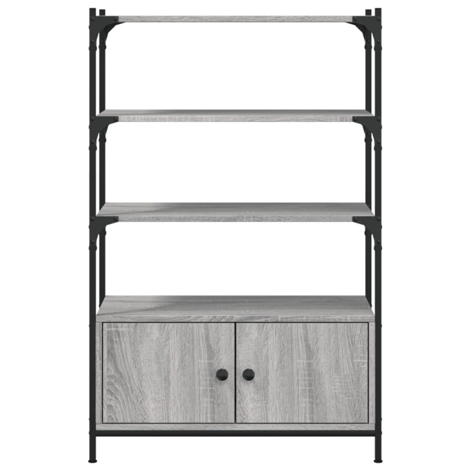 Librería 3 estantes madera ingeniería gris Sonoma