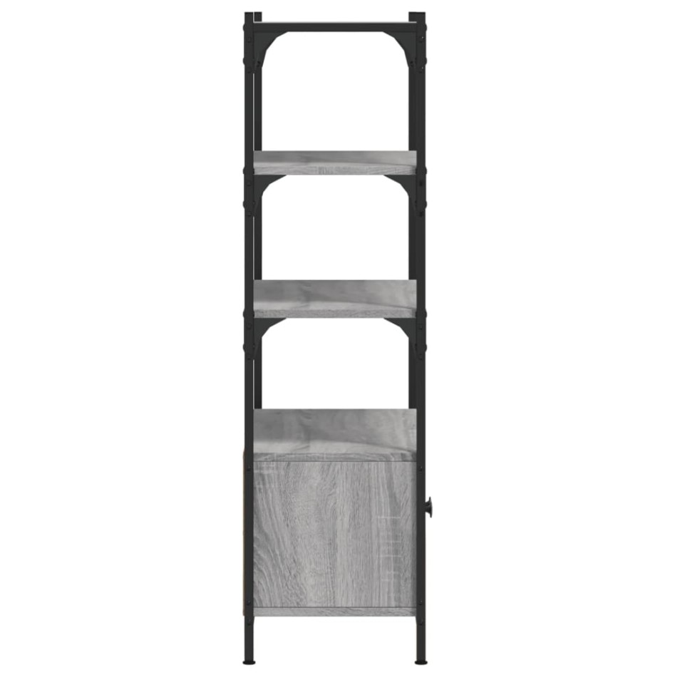 Librería 3 estantes madera ingeniería gris Sonoma