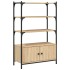 Librería 3 estantes madera ingeniería roble 70x30x109,5