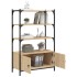 Librería 3 estantes madera ingeniería roble 70x30x109,5