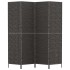 Biombo de 4 paneles jacinto de agua negro 163x180