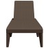Tumbona de PP marrón 186x60x29