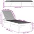 Tumbona de PP marrón 186x60x29