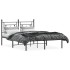 Estructura cama sin colchón con cabecero metal negro 135x190