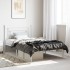 Estructura cama sin colchón con cabecero metal blanco
