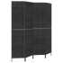 Biombo de 4 paneles jacinto de agua negro 163x180