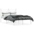 Estructura cama sin colchón con cabecero metal blanco