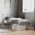 Estructura cama sin colchón con estribo metal blanco 75x190
