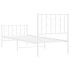 Estructura cama sin colchón con estribo metal blanco 75x190