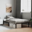 Estructura de cama sin colchón metal negro 107x203 cm