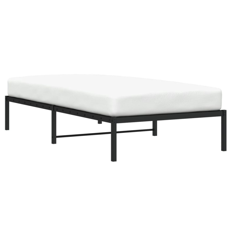 Estructura de cama sin colchón metal negro 107x203