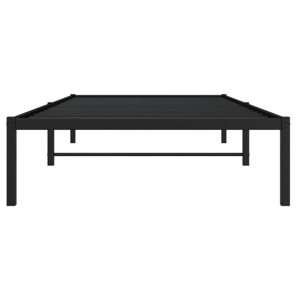 Estructura de cama sin colchón metal negro 107x203