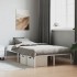 Estructura de cama de metal blanca 120x190