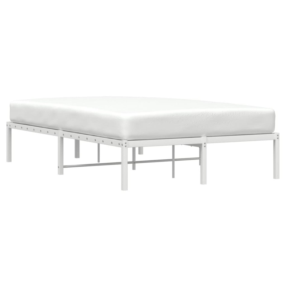 Estructura de cama de metal blanca 120x190