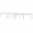 Estructura de cama de metal blanca 120x190