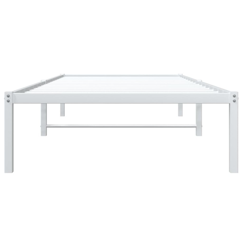 Estructura de cama sin colchón metal blanco 90x200
