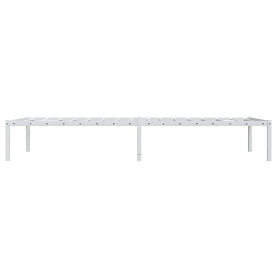 Estructura de cama sin colchón metal blanco 90x200