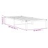 Estructura de cama sin colchón metal blanco 90x200