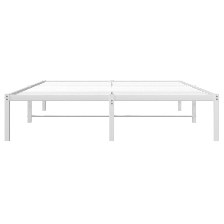 Estructura de cama de metal blanca 135x190