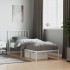 Estructura cama sin colchón con cabecero metal blanco 80x200