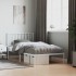 Estructura cama sin colchón con cabecero metal blanco