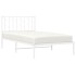 Estructura cama sin colchón con cabecero metal blanco