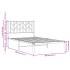 Estructura cama sin colchón con cabecero metal blanco