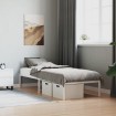Estructura de cama sin colchón metal blanco 80x200 cm