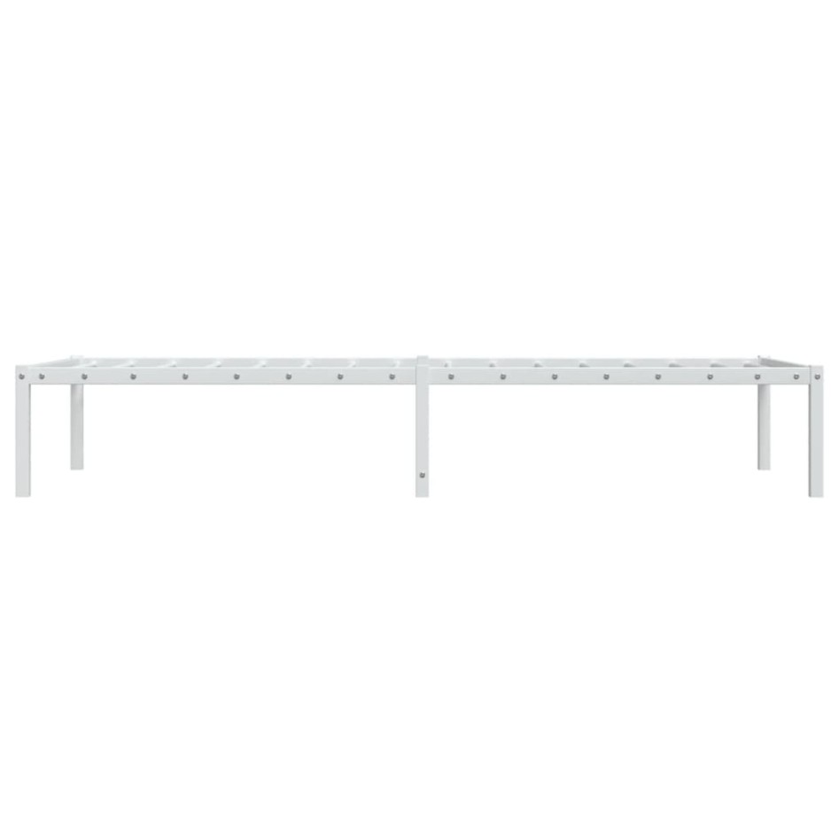 Estructura de cama sin colchón metal blanco 80x200