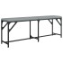 Banco de comedor acero y tela gris claro 124x32x45