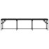 Banco de comedor acero y cuero sintético negro 186x32x45