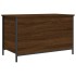 Banco almacenaje madera ingeniería marrón roble 80x42,5x50